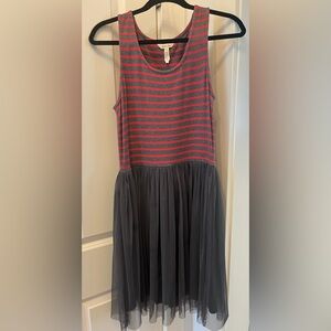 Matilda Jane Gray and Red Striped Dress